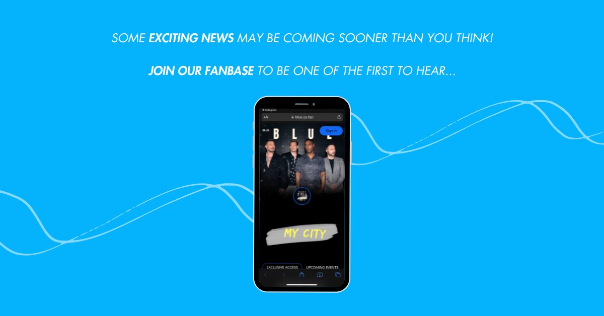 Some exciting news may be coming sooner than you think!

Join our fanbase to be one of the first to hear: blue.os.fan/sign-up