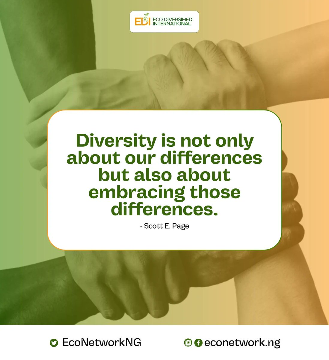 Diversity fuels innovation and progress. 

Let's embrace inclusion and empower every voice for a stronger, more equitable future.

 Celebrate our differences and build a world where everyone thrives.

#culturaldiversity #diversitymatters
  #celebratediversity #globalcitizen