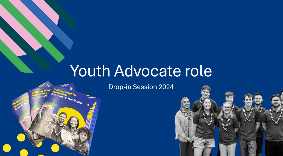 iwill_molly's tweet photo. Are you a UK-based scout aged 18-24? Do you have an interest in politics or want to get more involved? 

Apply to our Youth Advocate role! 

Have questions? You can also join our youth-led drop-in session next Thursday at 5pm: https://t.co/YRdOopc5Qp

#Opportunity @scouts https://t.co/nUM8FifvRR