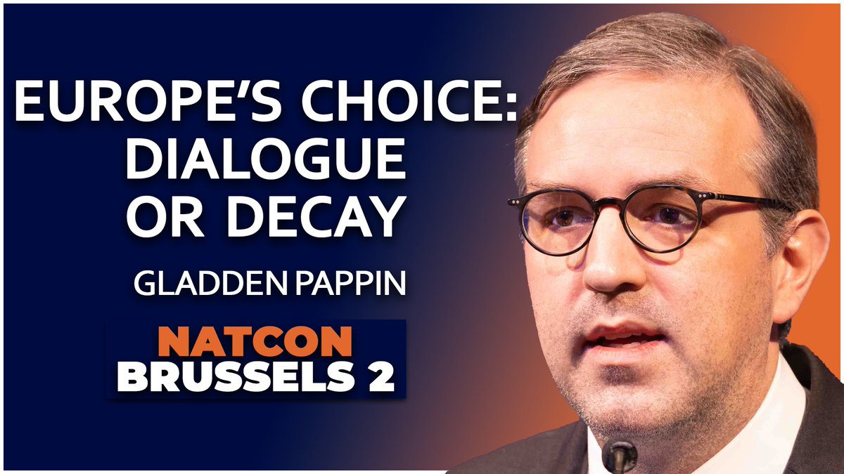Watch the full address delivered by @gjpappin on 'Europe's Choice: Dialogue or Decay' at NatCon Brussels 2. Available here: youtu.be/5Y5q7N0JGt4?si…