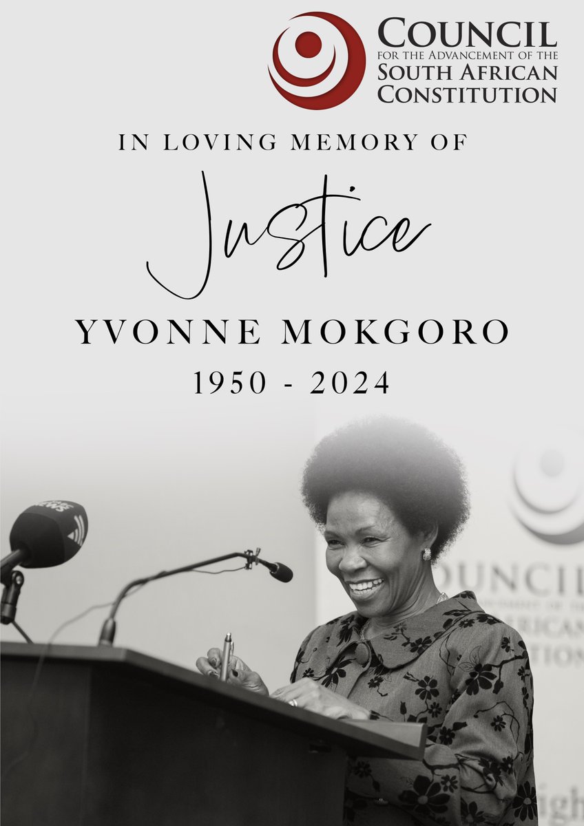 Justice Mokgoro will be remembered not only for her formidable intellect and moral fortitude, but also for her warmth, kindness, and generosity. Her presence changed many lives, and her absence will be sorely felt. May she rest in peace.