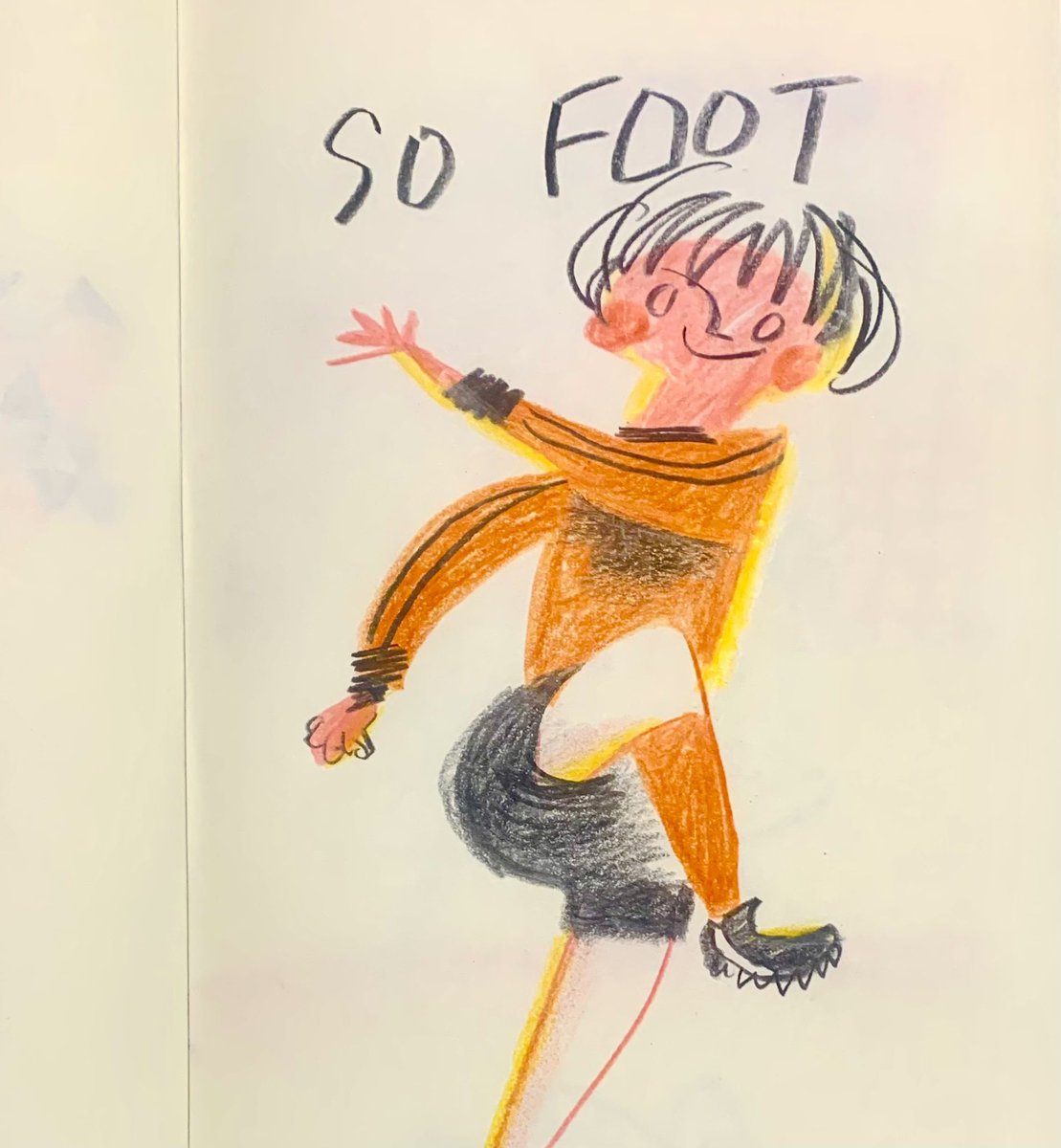 boccacodomodern's tweet photo. 『サッカー』
これも模写の範疇に入るのかな。

#イラスト　#アート　#絵　#イラストレーター　#デザイン　#aboutblanks #色鉛筆　#coloredpencil 
#illustration #illustrator #art #drawing
#artist #painting #artwork  #bocca https://t.co/EWzIOjNsMm