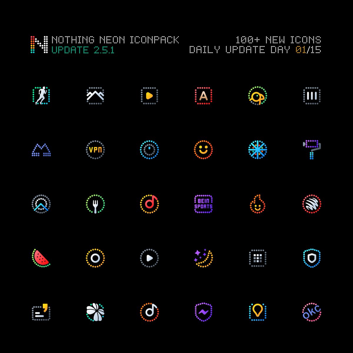 Nothing IconPacks Update 2.5.1 (Day 01/15)

Nothing IconPack
bit.ly/nothingicons

Nothing Neon IconPack
bit.ly/nothingicons

Get More Nothing inspired iconpacks.
bento.me/getnothing

🎁 10 Promo codes for lucky Retweet &amp; Comment. Result in 12 Hours.