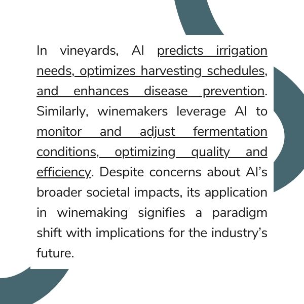 From the vineyard to the cellar, artificial intelligence is transforming the wine industry and shaping the future of #wine, from vineyard management to sales strategy 📈 Continue here ⏩ loom.ly/eWlECcA
