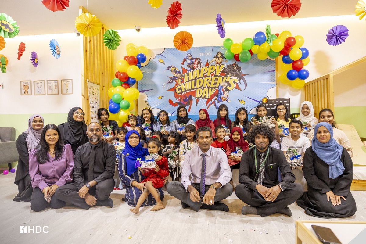hdcmaldives's tweet photo. Celebrating all the little ones of #TeamHDC! We hosted a sweet event at our Childcare Space, showering the little ones with thoughtful gifts from #TeamHDC and our MD, Fazul Rasheed. 

#HappyChildrensDay 
#WithHDC https://t.co/AhQFEnoO7v