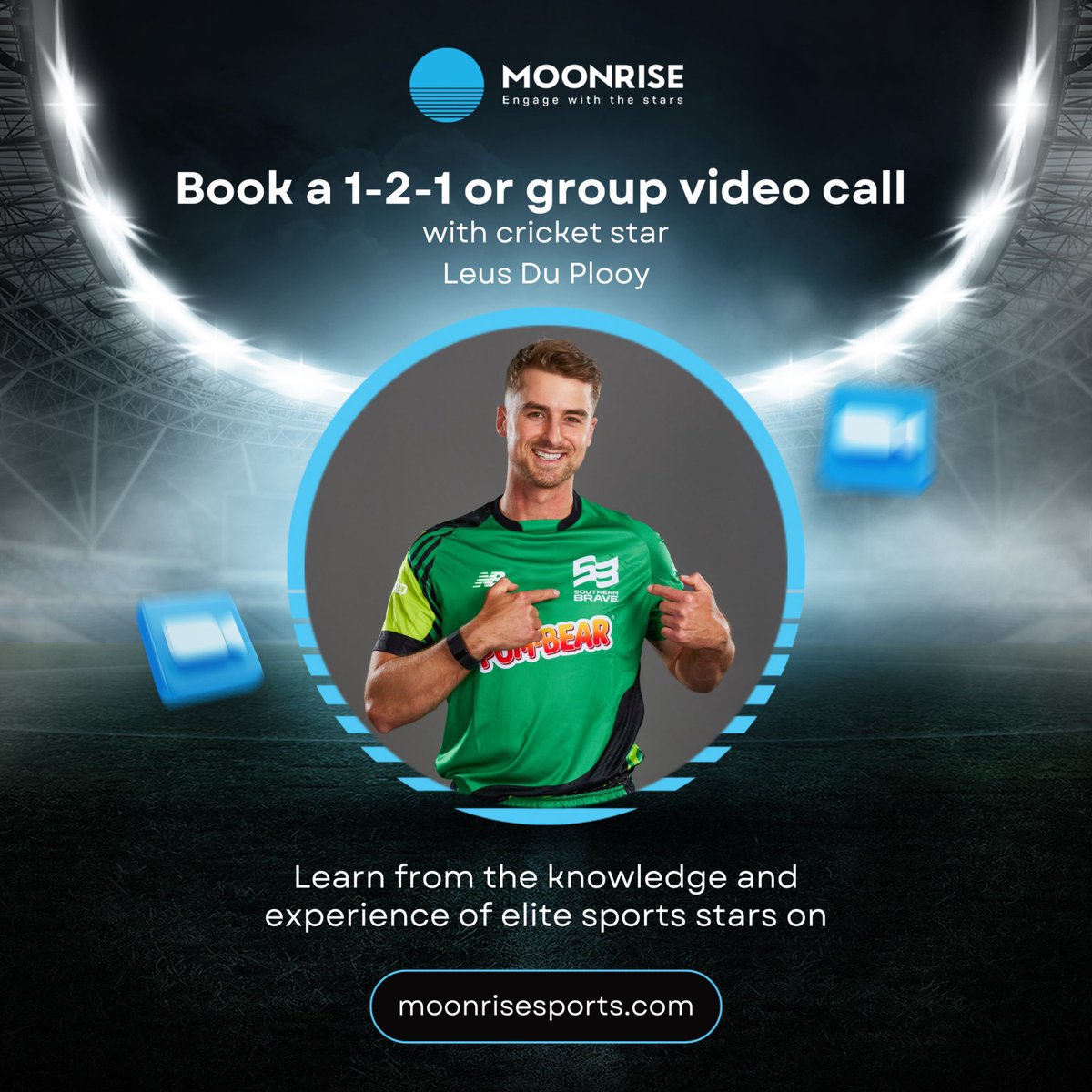 What an amazing opportunity for <a href="/Middlesex_CCC/">Middlesex Cricket</a> <a href="/BraveHundred/">SouthernBrave</a> <a href="/thehundred/">The Hundred</a> fans. 

Book video calls and chat to <a href="/leusduplooy24/">Leus du Plooy</a> 

moonrisesports.com/stars/leus-du-…