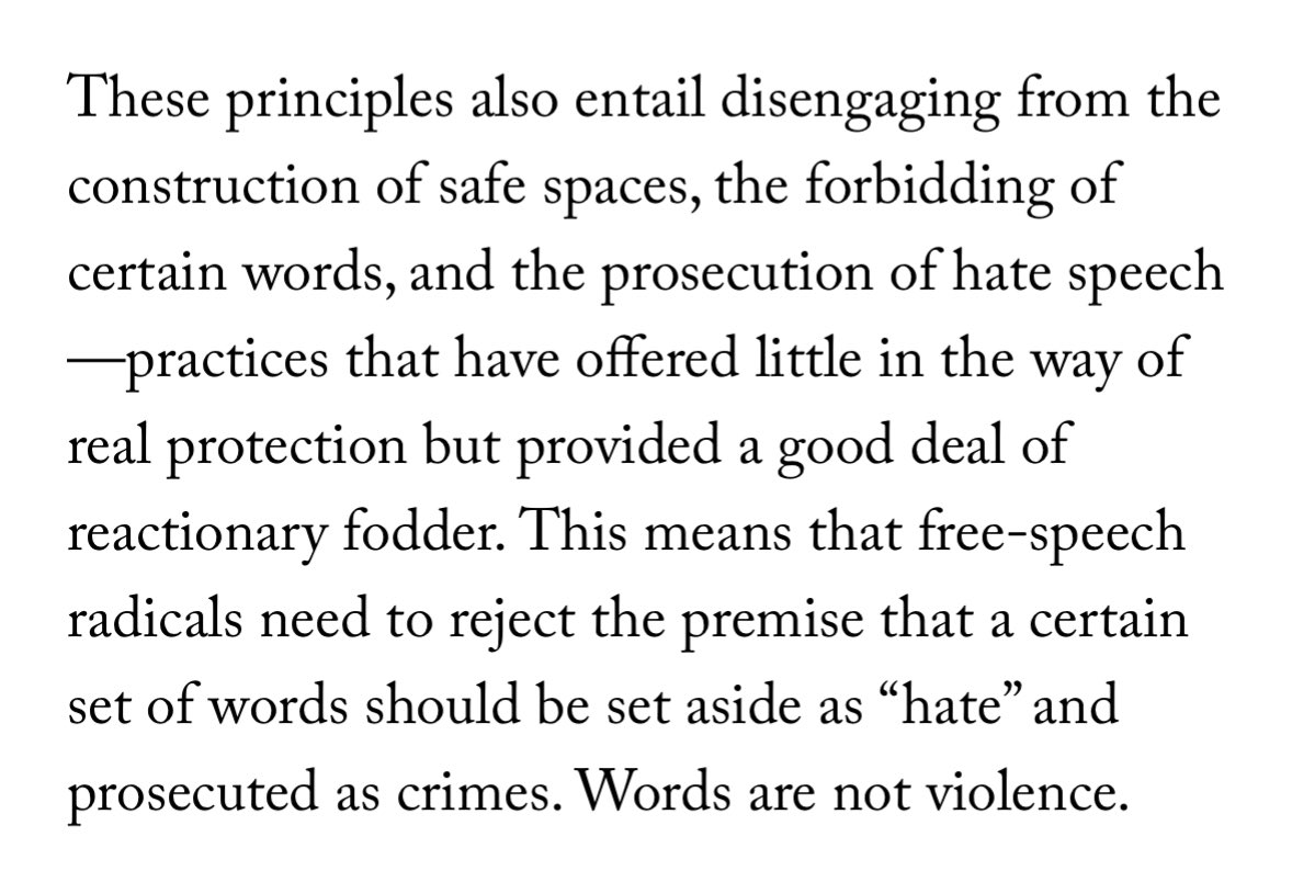 We also have to affirmatively support counter protests, even if they include bad opinions or hate speech. In fact we should argue against the idea of hate speech, generally, and the idea that words in themselves can be violence.