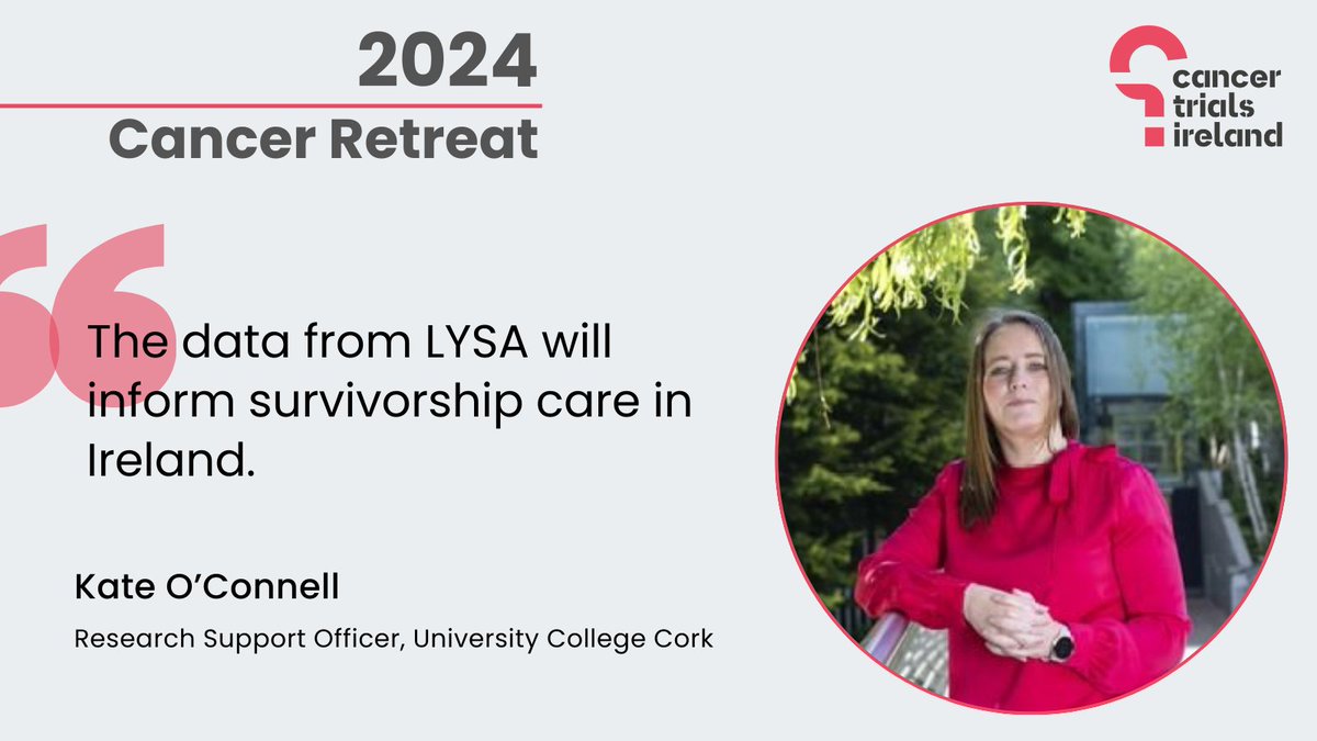 Rounding out this session, we have @KateOCon11 @CanResUCC @UCCCancerTrials @UCC sharing learning points from LYSA, an investigator-initiated survivorship programme for breast and gynaecological cancer patients. #CancerRetreat