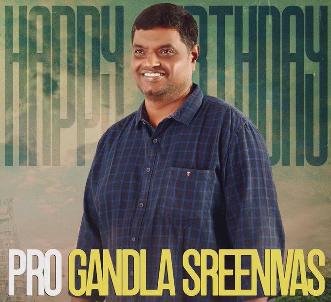 Happiest birthday to Sreenu, my long time associate and PRO @SreenivasPRO 💐🤗❤️. Wishing u the best Sreenu. @GskMedia_PR