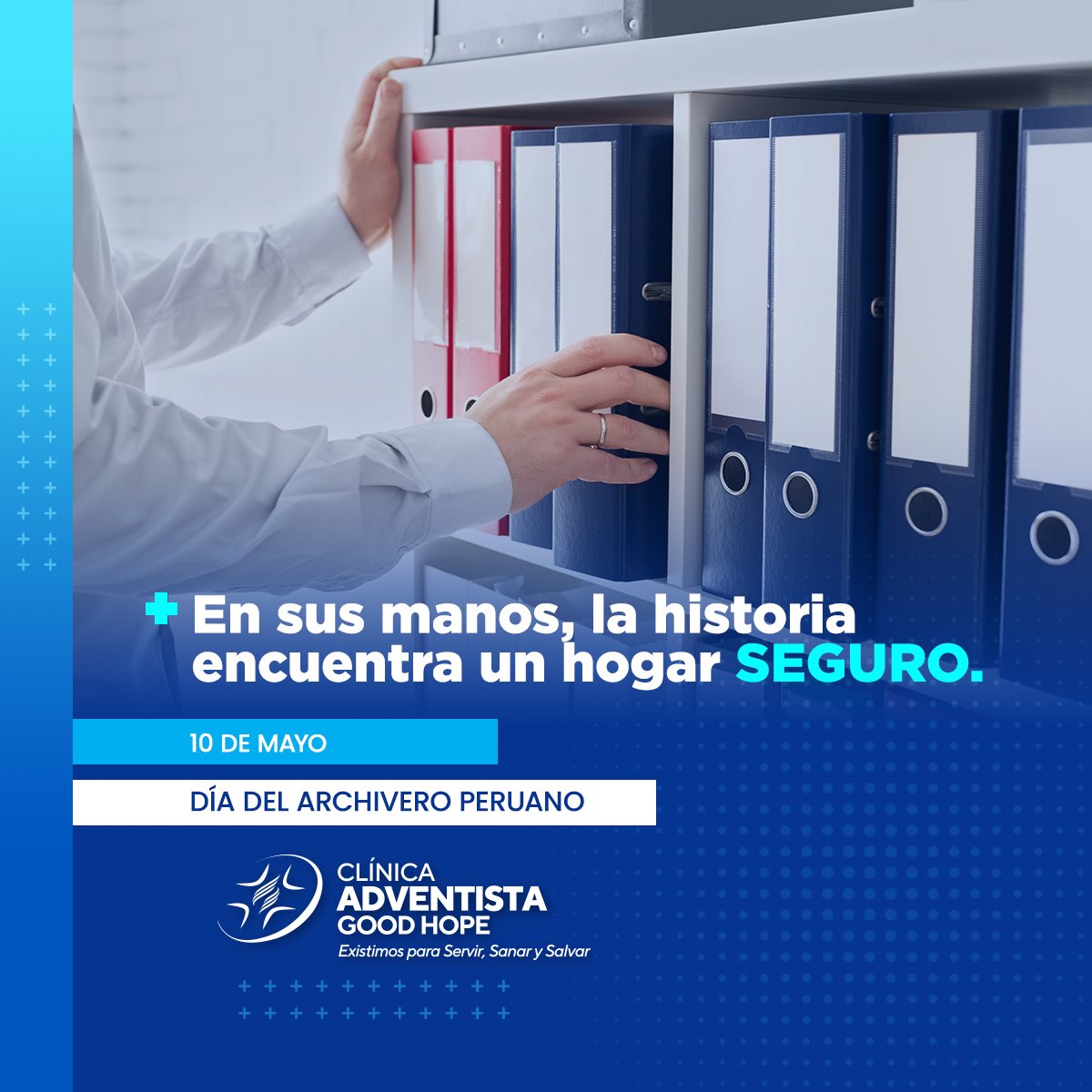 La #ClínicaGoodHope, en el Día del Archivero Peruano saluda afectuosamente a quienes con su labor meticulosa y compromiso cuidan la preservación de documentos para el funcionamiento de nuestra institución. 

Gracias por su dedicación y por ser pieza clave en nuestra historia.