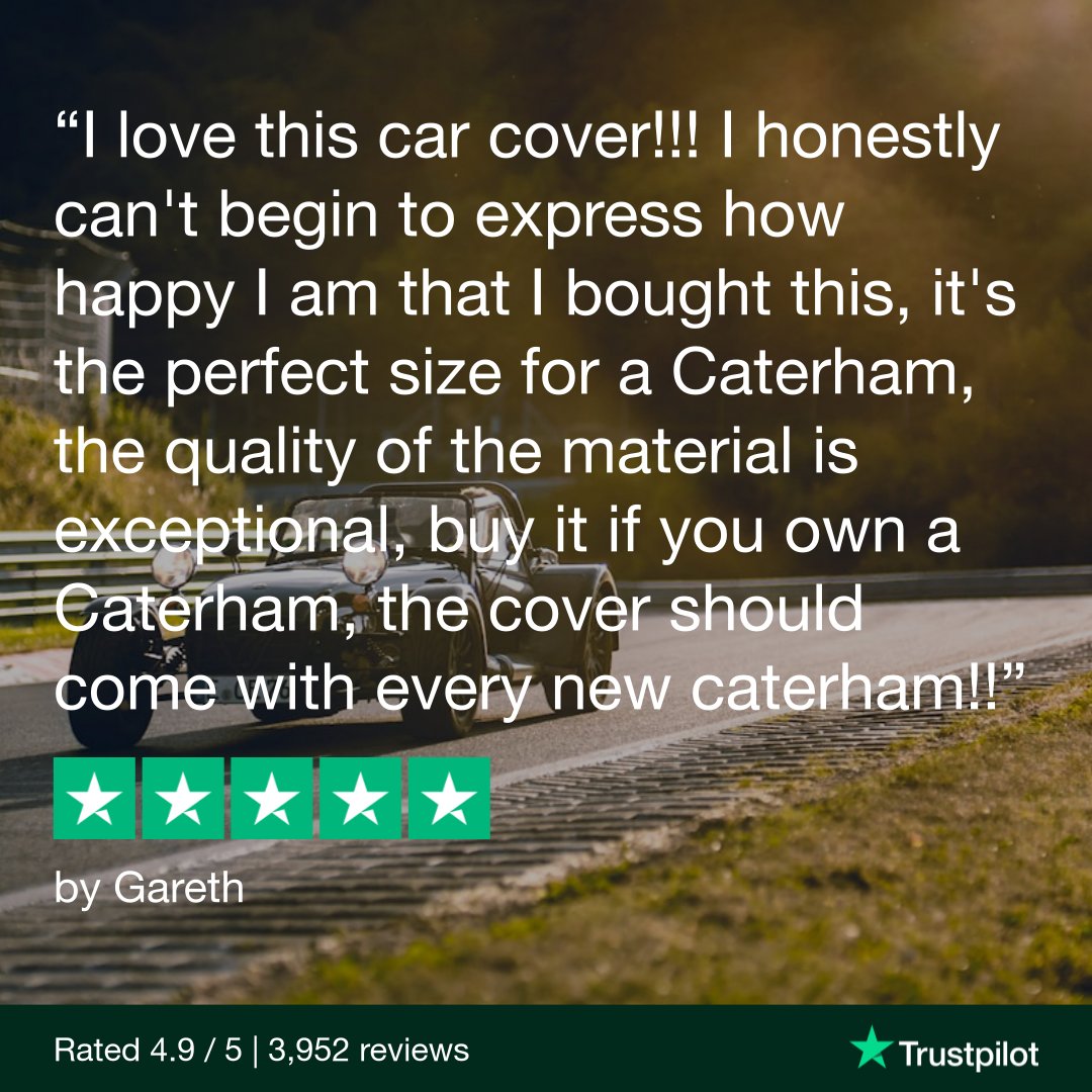 😃HAPPY CUSTOMER 😃
'I love ❤️ this car cover!!! See the @Trustpilot review below & if you own a @caterhamcars (or any other make and model) we can help you find your perfect indoor or outdoor cover....

#caterham #caterhamcars #Trustpilot #Review #Carcovers #fivestars