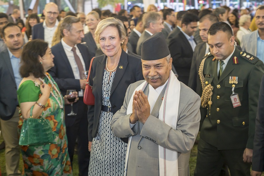 The 🇪🇺 in 🇳🇵 marked the Europe Day 2024 and 50 years of 🇪🇺-🇳🇵diplomatic ties with a firm commitment to assist Nepal in its green economic transition and continue promoting democracy, human rights, rule of law and multilateralism.