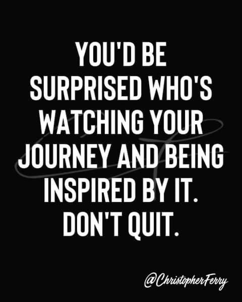 Good morning and happy Friday. Please keep this in mind going forward. Sometimes it’s the people you least expect. Sometimes it’s even your haters. DON’T EVER QUIT.