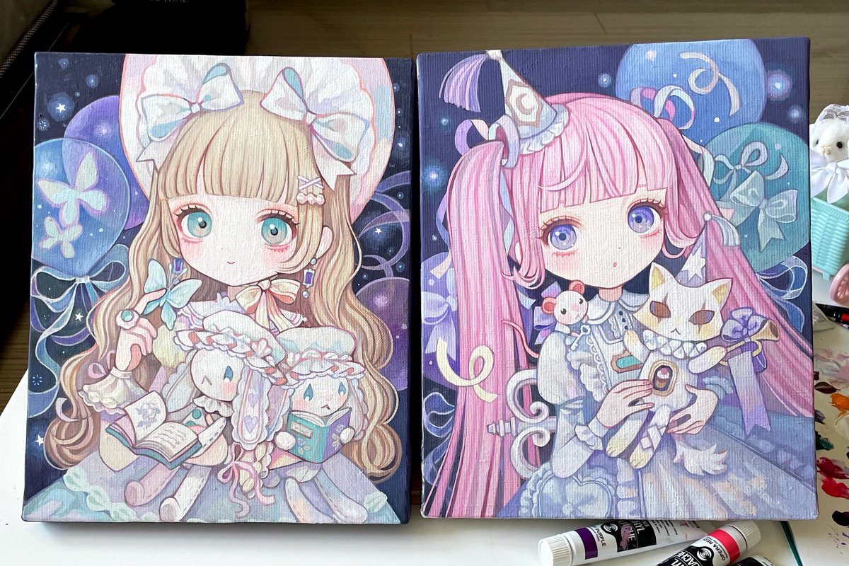 F0サイズ(180×140)の原画9枚出来ました♪ すべてデザフェスで展