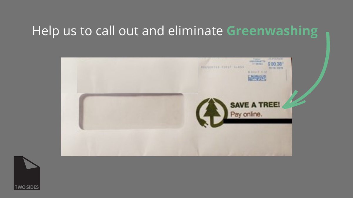 Two Sides is the only organization that directly challenges major corporations, utilities, and other organizations that mislead consumers by making unsubstantiated environmental claims about the production and use of paper. pulse.ly/rdmsiihi6s #antigreenwashing