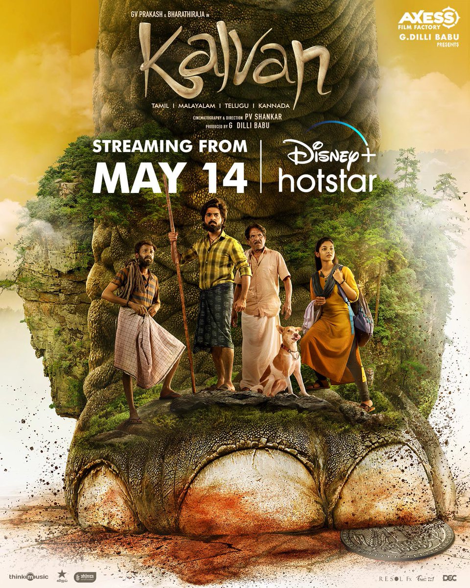 Dive into the lush mysteries of the forest with #Kalvan, streaming exclusively on Hotstar from May 14th. 🌟 Adventure Awaits🔥🍿 A @gvprakash Musical 🎶 Background Score @revaamusic @offBharathiraja @AxessFilm @Dili_AFF @pvshankar_pv @i__ivana_ @ActDheena @SakthiFilmFctry