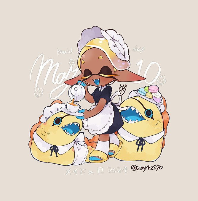 「maid apron teapot」 illustration images(Latest)