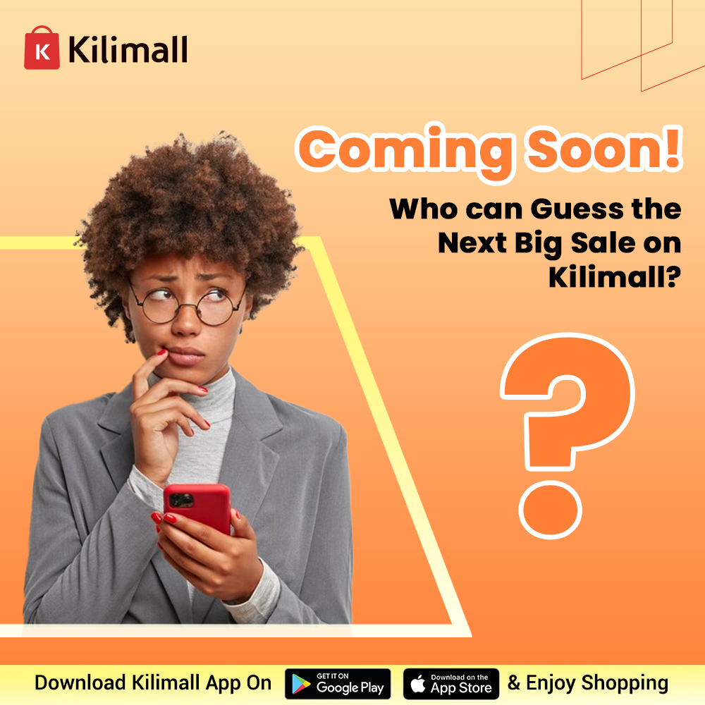 Yes! A Big Sale is Coming Up! Save even More on this sale...... Who can Guess which sale we are talking about? Comment Now. Get a Hint here<<k.kili.co/15xc6
#kilimall #Bigsale #Comingsoon #anniversary #kilimall10thanniversary
