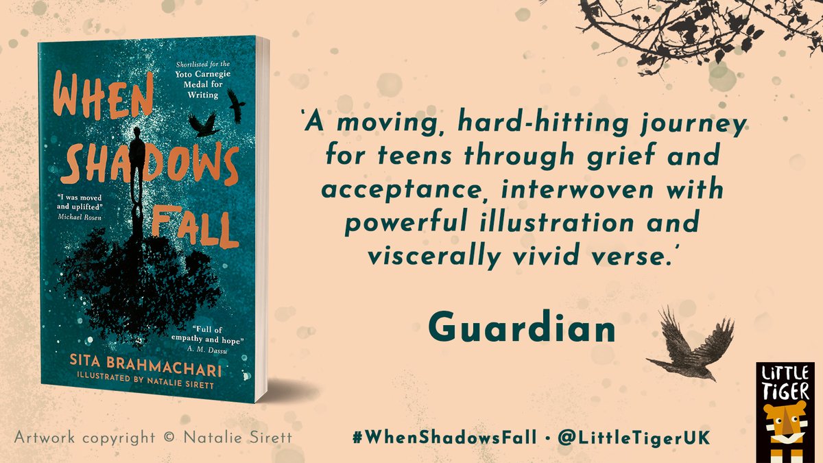 When Shadows Fall by @SitaBrahmachari is a moving journey for teens through grief and acceptance, with powerful illustrations by Natalie Sirett. Perfect to read this #MentalHealthWeek as it's also on the @readinagency Reading Well for Teens booklist. 🔗bit.ly/4bxdnQl