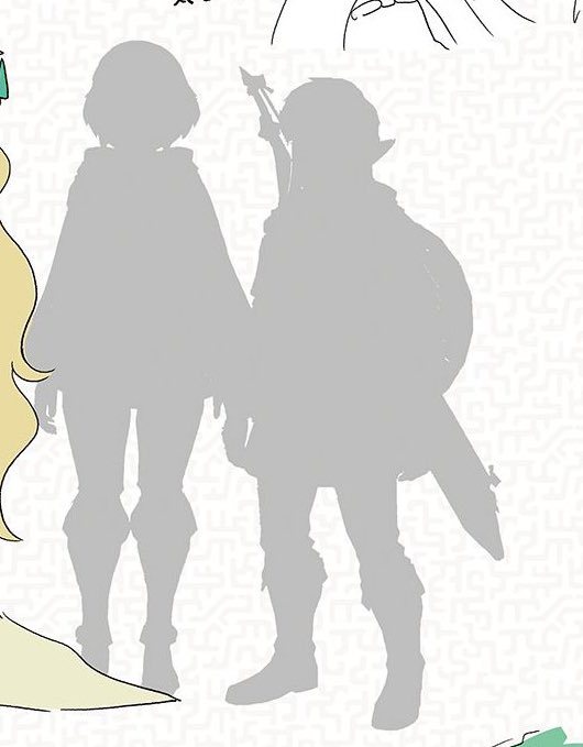 1girl blonde hair weapon sword sketch silhouette flat color general  illustration images