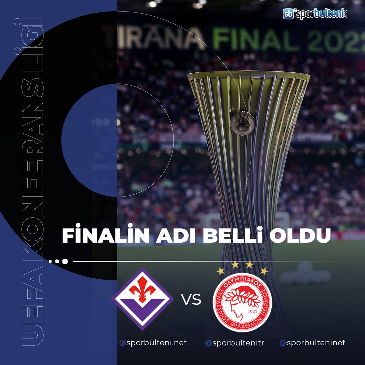 2023/2024 #KonferansLigi’nde finalin adı belli oldu🔥🏆

#Fiorentina ⚔️ #Olympiakos