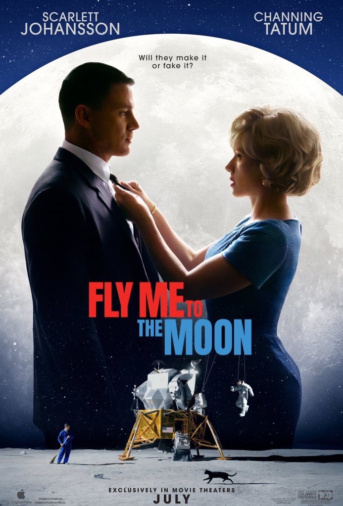 Başrollerini Scarlett Johansson ve Channing Tatum'un paylaştığı 'FLY ME TO THE MOON' filminden ilk posterler.🌔