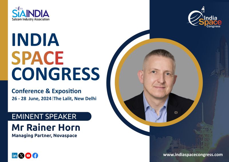 We are pleased to announce that Mr Rainer Horn, Managing Director, @Novaspace_ will be joining the #indiaspacecongress2024 as an #eminentspeaker. 🗓️26-28 June, 2024 📍 The Lalit, New Delhi 🌐lnkd.in/d_Qyhi6a #ISC2024 #indiaspacecongress2024 @euroconsult @SpaceTecPartners