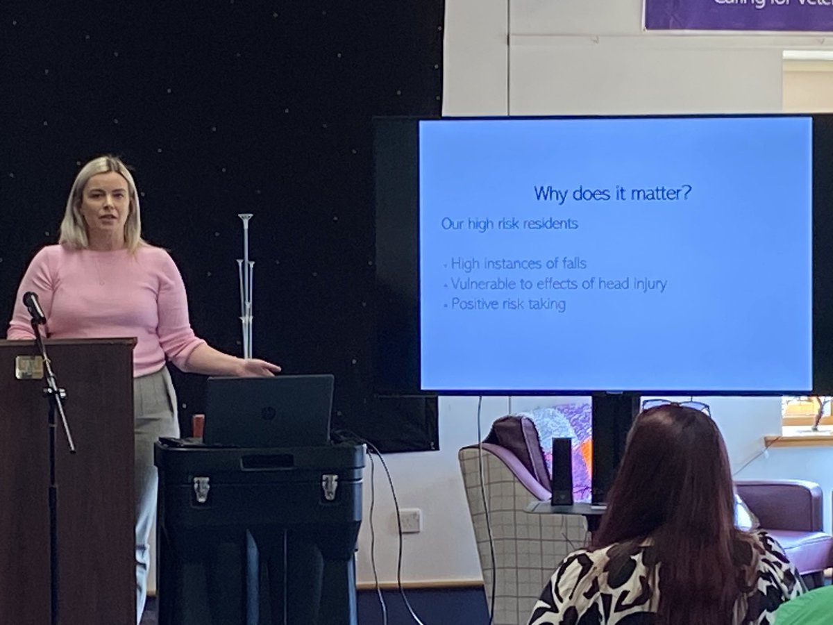 Kim, ANP at @ErskineCharity discusses our head injury protocol and the development we have made in the past year since introducing it #IND24 #proudtocare