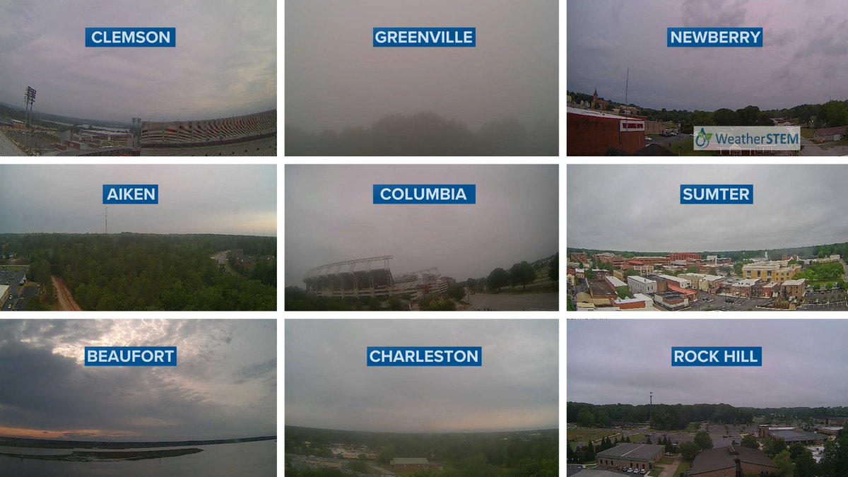 Here are some live looks around the Palmetto State this morning. #scwx