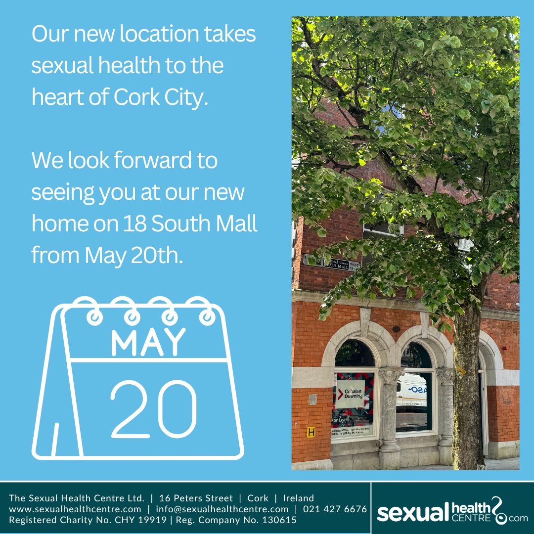 The Sexual Health Centre is moving to a new home at 18 South Mall. To facilitate the move our services will be suspended until May 20th. We look forward to welcoming you at our new home.