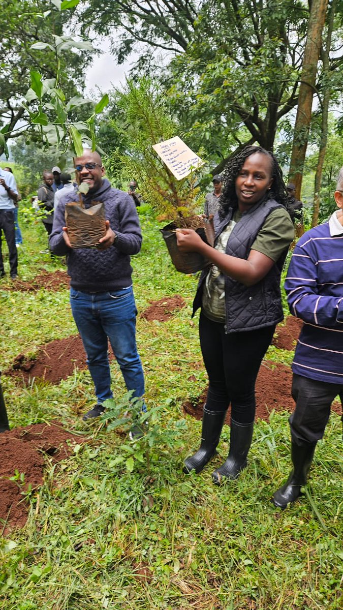 LSK president Faith Odhiambo and AG JB Muturi lead in tree planting exercise in Corner Baridi, Ngong, Kajiado County