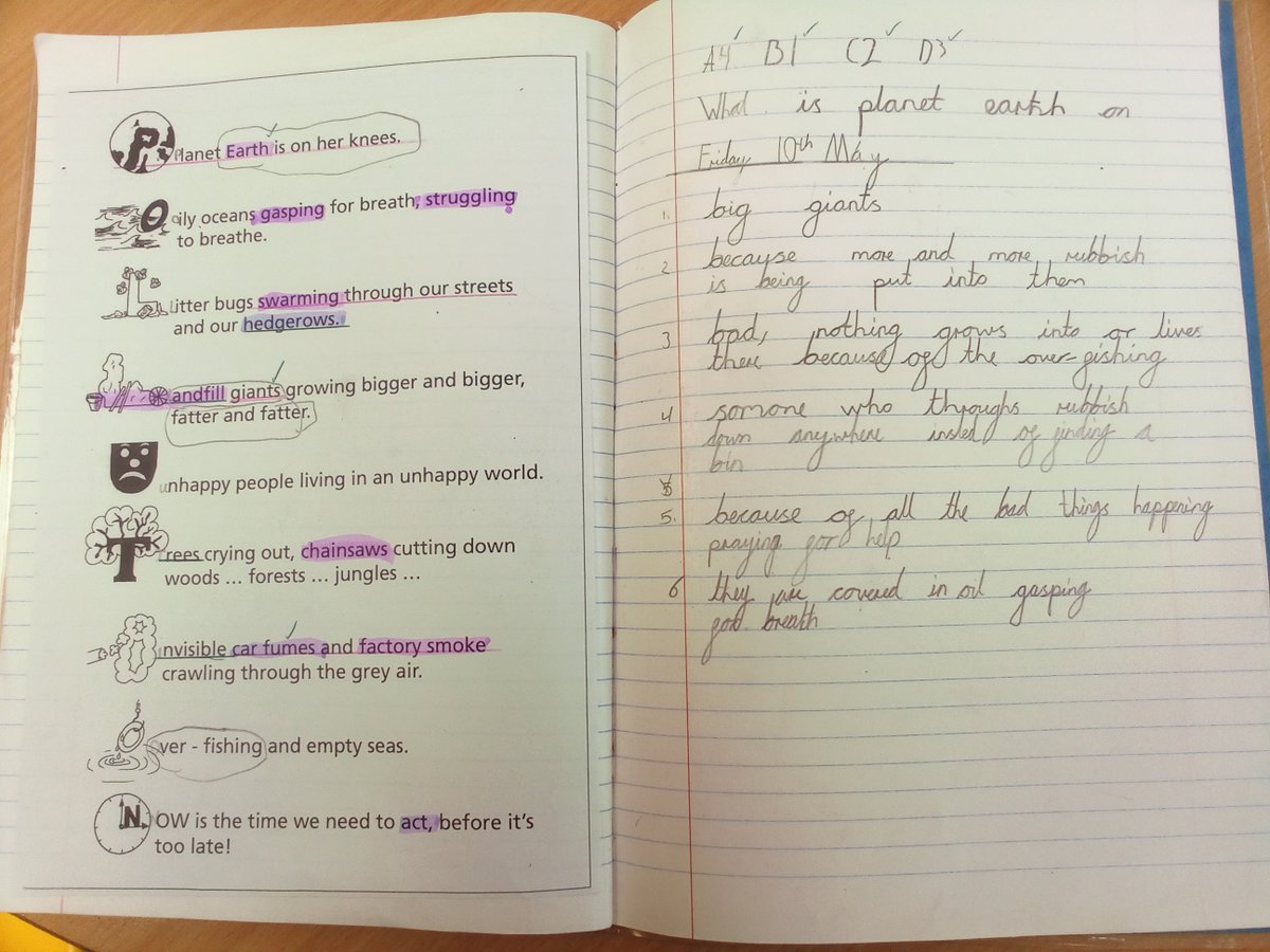 Our WCR text this week is an acrostic poem about POLLUTION @WBJJuniorSchool