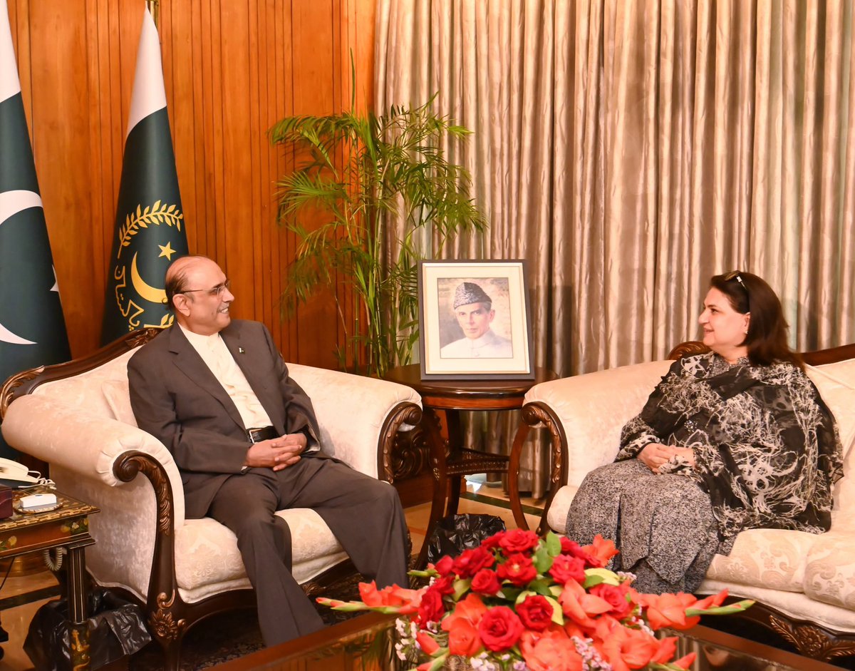 Chairperson Benazir Income Support Programme, @RubinakhalidPPP, called on President @AAliZardari, at Aiwan-e-Sadr