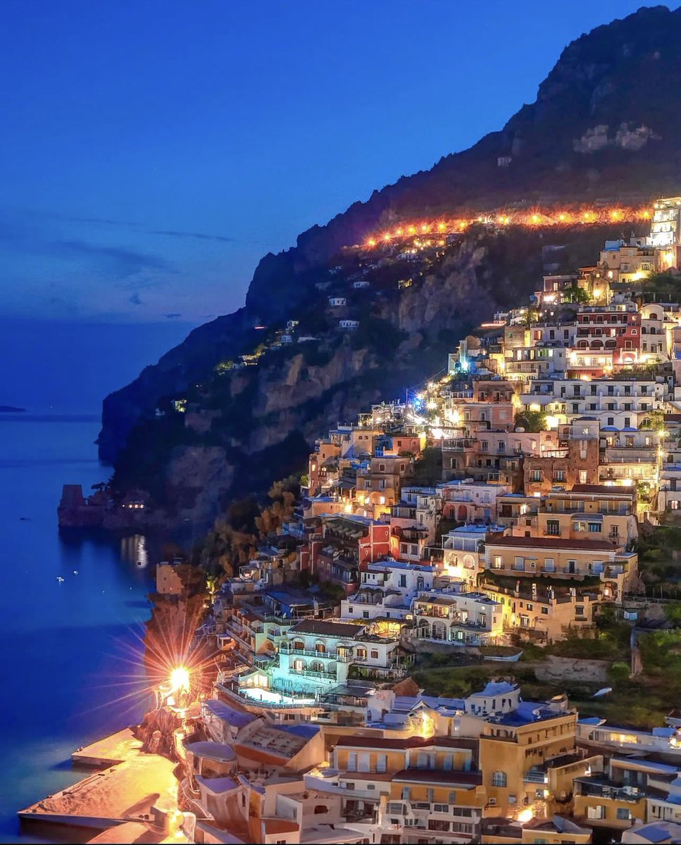 The magical Positano in the evening