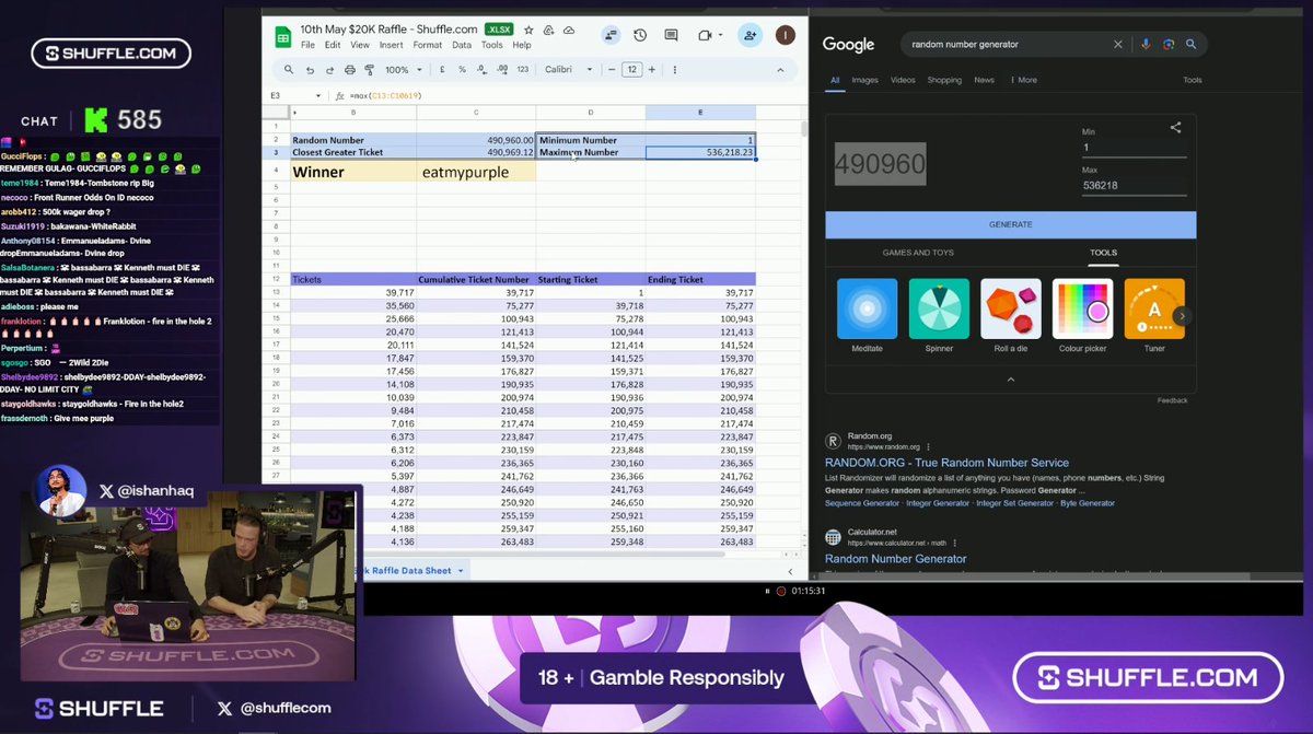 Thanks for the 1000$ <a href="/shufflecom/">Shuffle.com</a>, $SHFL FTW!