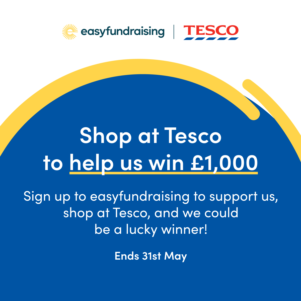 Shopping online at Tesco? You could help us to win £1,000 this May! Sign up to @easyuk – it takes two mins and then go through their website or app before shopping at Tesco to get us an entry into the giveaway! Sign up today: easyfundraising.org.uk/causes/norfolk…