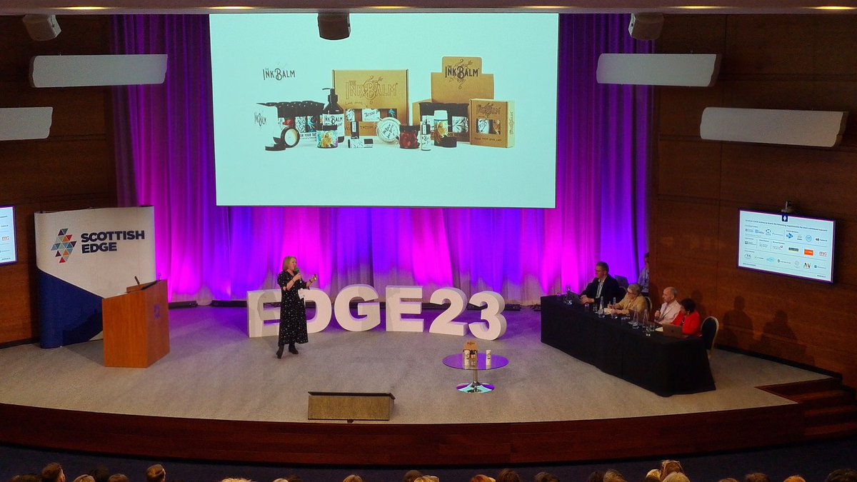 Not an INKling of hesitation from <a href="/theinkbalm/">the ink balm team</a> here at #EDGE23 with a confident pitch for a vegan, eco-packaged tattoo aftercare product that's created and made in Scotland.

Join us on the live stream: scottishedge.com/edge23