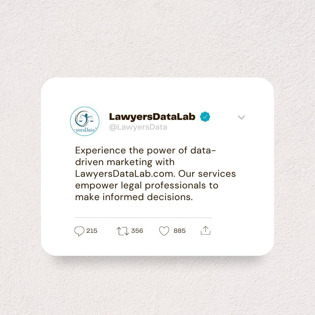 Unlock the power of data in legal marketing with lawyers data scraping! 🌐💼 Gain a competitive edge and reach your target audience effectively. #LegalMarketing #DataDrivenInsights Email: info@lawyersdatalab.com