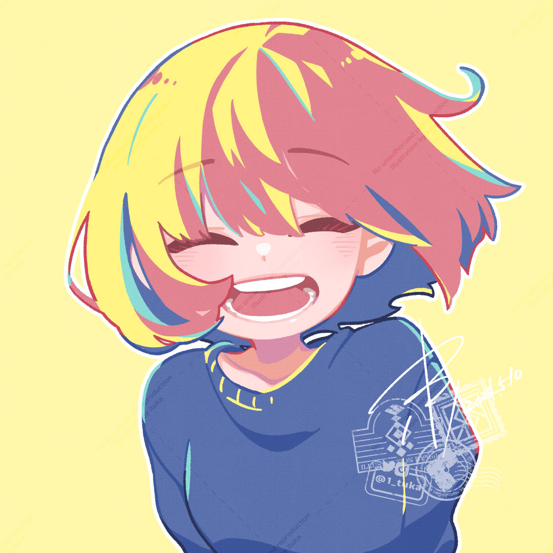 1girl solo blush smile open mouth short hair simple background  illustration images