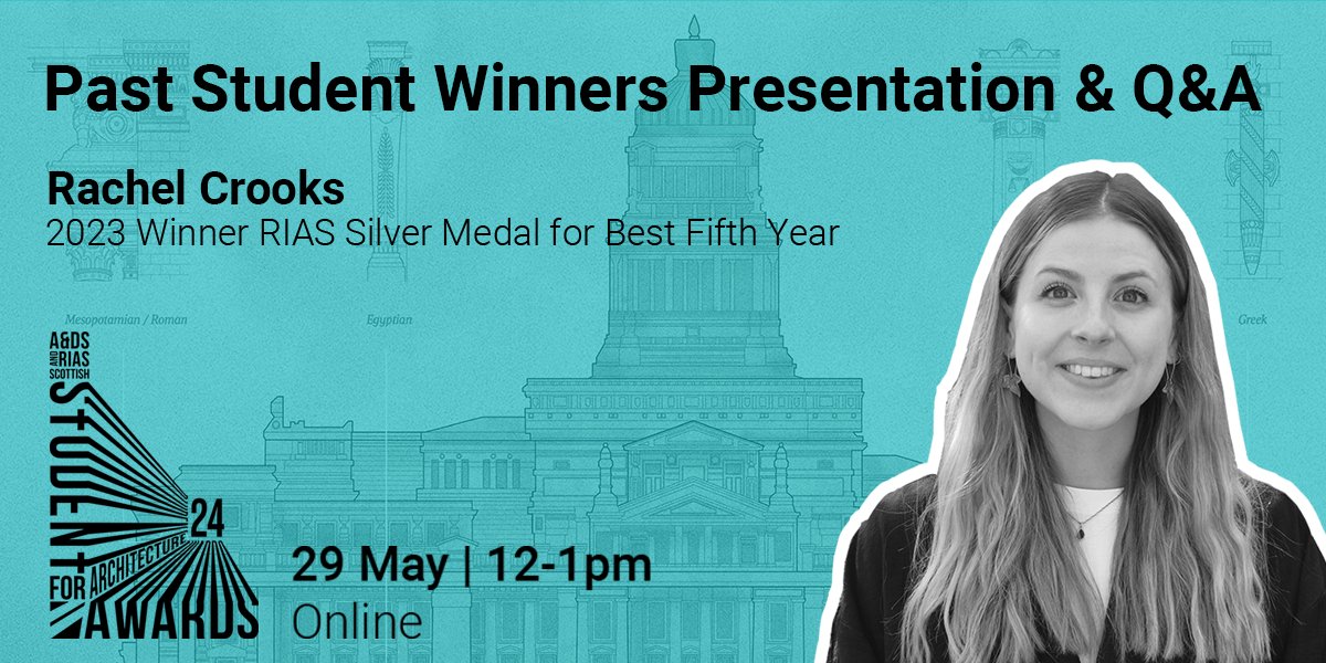 We are delighted that our 2024 @arcdesco & RIAS Student Awards are opening for submissions 15 May, 12pm. We are holding an online session with our 2023 winners, including Rachel Crooks, winner RIAS Silver Medal for Best 5th Year student. 29 May | 12pm ow.ly/oepO50RBfwY