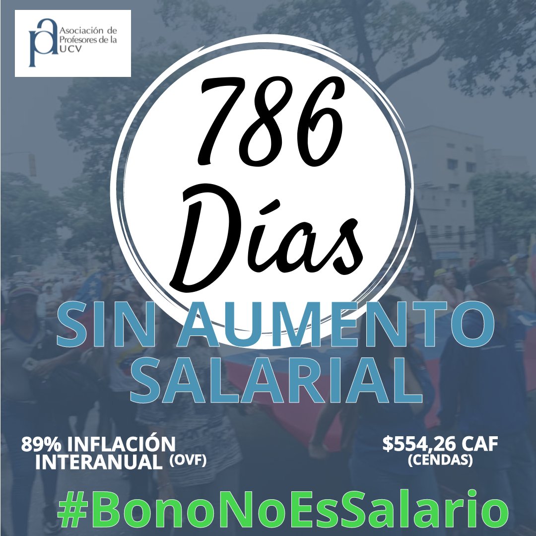 APUCV's tweet photo. #UCV #Profesores #Venezuela #SalariosDignosYa #BonoNoEsSalario https://t.co/9anPfy7ls8