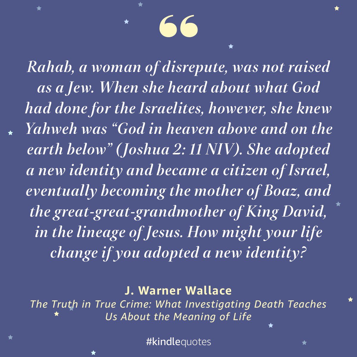 How would your life change if you adopted a new identity? Find your copy of this excellent book!

#identityinchrist #christiansoftwitter #Identity #rahab