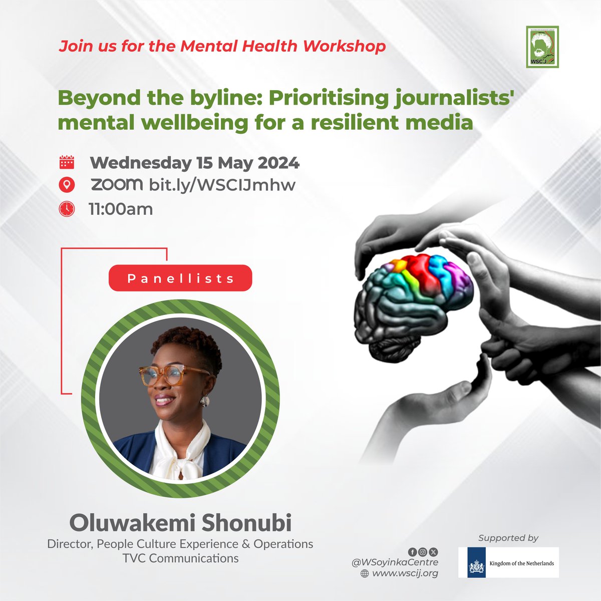 Join Oluwakemi Shonubi, Director, People Culture, Experience and Operations, @tvcnewsng, as she answers questions on appropriate welfare packages and support systems by media organisations for journalists covering high-risk beats. Register bit.ly/WSCIJmhw to learn more.