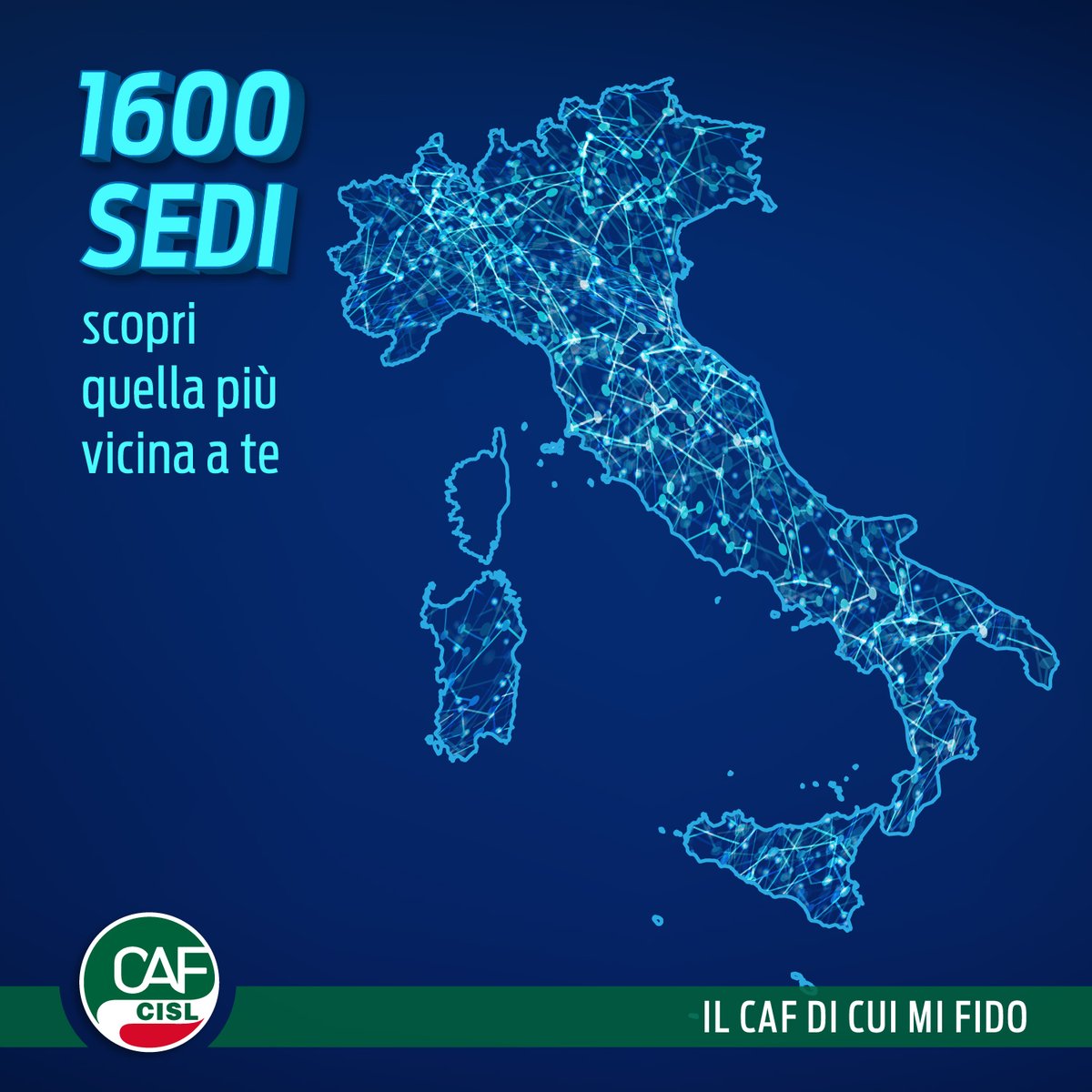 Con oltre 1,600 sedi in Italia c'è sicuramente una sede Caf CISL vicino a te! 📍Scopri subito la sede più vicina a casa tua con il pratico Trova Sedi online. Clicca qui: cafcisl.it/sedi