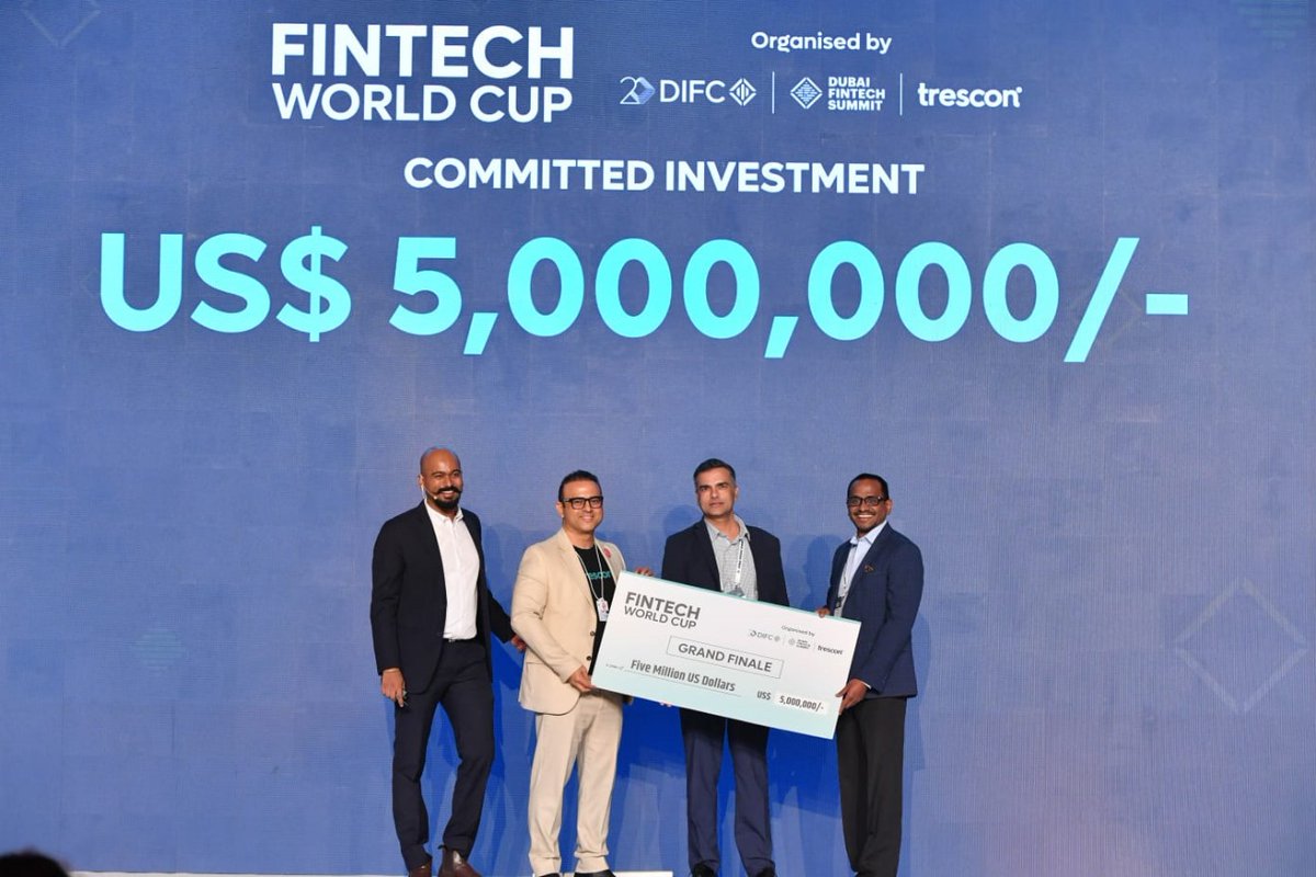 15 regional finalists, only 1 winner! 
Congratulations to Appro.ae for emerging as the winner in an intense grand finale of the FinTech World Cup (FWC) - organized by Dubai Fintech Summit and Trescon, in partnership with VISA, Emirates NBD, and Amazon Web Services…