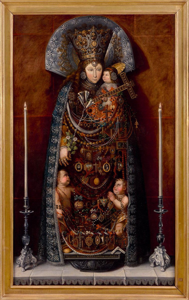 🩷¡Hoy es la fiesta de la Virgen de los Desamparados, patrona de Valencia!

En el Monasterio de las Descalzas podrás encontrar una magnífica obra de esta virgen pintada por Tomás Yepes.

💎¿Reconoces las joyas, exvotos o rosarios que decoran su traje?

bit.ly/Descalzas