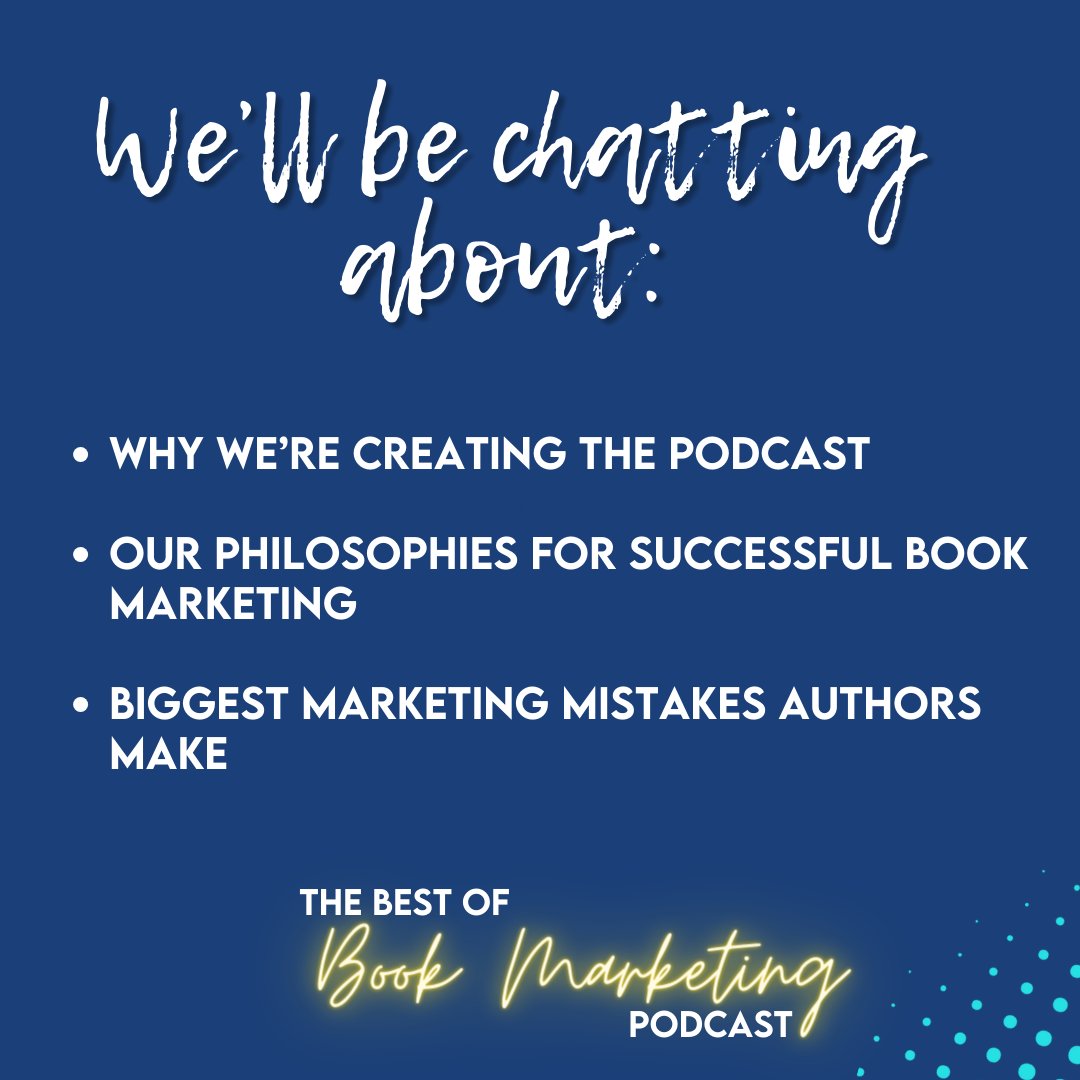 Today, 1pm ET! Listen live on YouTube or Facebook at the addresses in the image. Youtube.com/@bookmarketing… On the show today: -Biggest Marketing Mistakes Authors Make -Why We Created the Podcast -Our Philosophy for Successful Book Marketing. See you there! #podcastlive…
