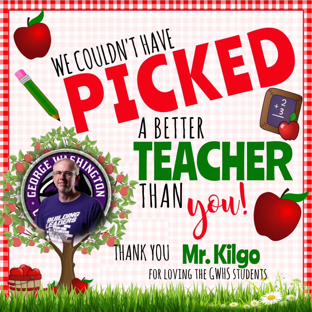 🍎You are the apple of our eye🍎 This week we will spotlight our phenomenal, impactful teachers at George Washington High School. Please #ThankATeacher 🍎 Diversity 🍎 Opportunity 🍎 Achievement @BigVoice22 @RoslynStradford @Garycarter73 @gpaxson82 @Ashley_The_Gr8t