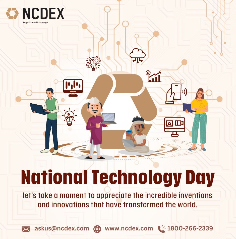 NCDEX celebrates National Technology Day 2024! 

#CommodityMarket #TechnologyDay 
@NCDEXeMarkets @NICR_INDIA @nerl_repository