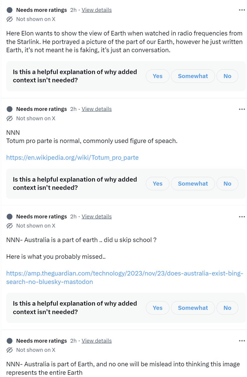 Some of the community notes on @elonmusk's post show why community notes is broken. Some are hilarious though